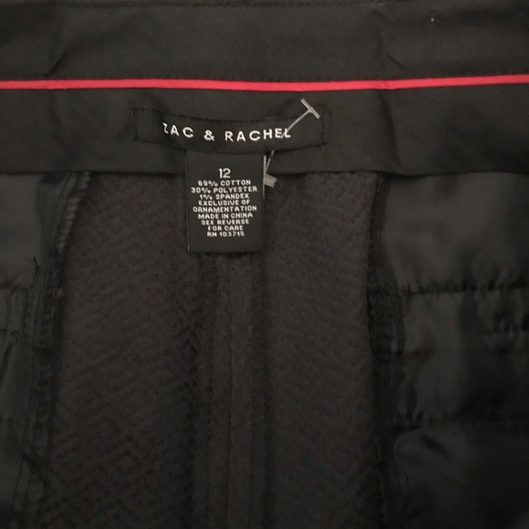 NWT Zac & Rachel Textured, Slim Ankle Pants in black. Size 12 - Picture 8 of 10